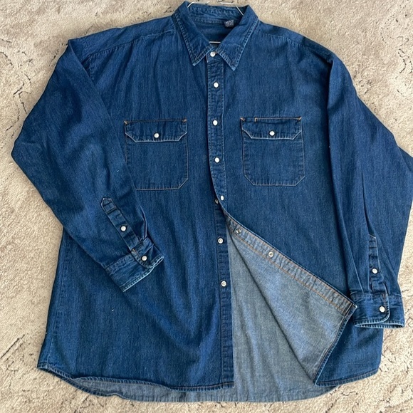 Other - Denim Pearl-Snap Shirt